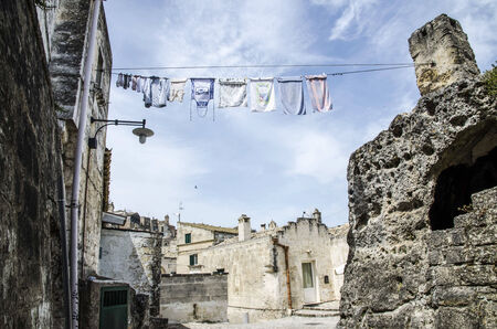 hanging clothsの写真素材