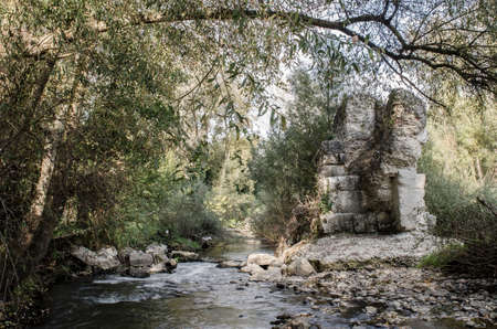 old bridge ruinsの写真素材