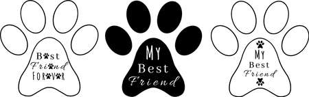 Illustration for dog lovers, colorful, cute, simple dog theme vector arts.のイラスト素材