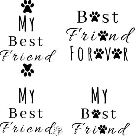 Illustration for dog lovers, colorful, cute, simple dog theme vector arts.のイラスト素材