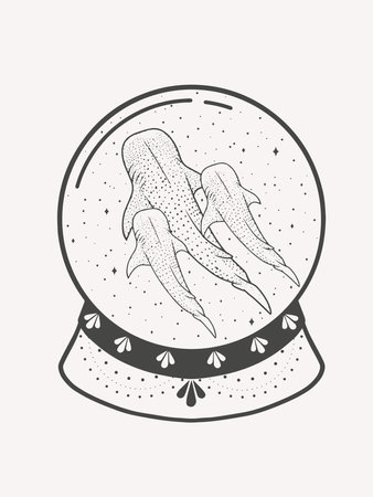 Sharks in the snowball, magical vector artのイラスト素材