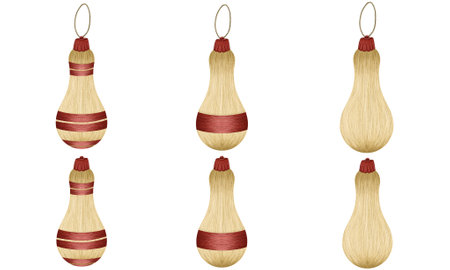 Christmas tree toys set. Vintage toys, holiday decorationsの写真素材