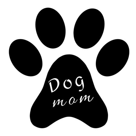 Dog paw print. Simple illustration of dog footprint vector artのイラスト素材