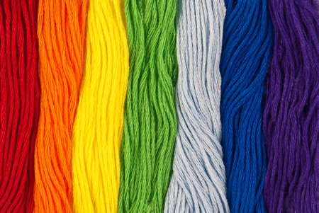 Multicolored threads for embroidery