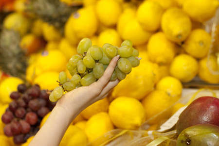 Fruit showcase in the supermarket