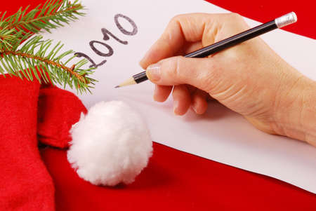 The list of cases that must be made in new yearの写真素材