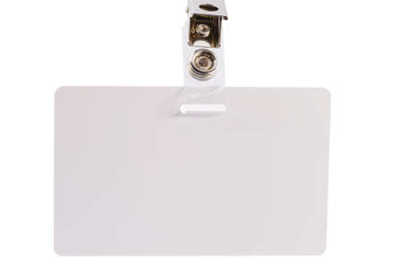Blank ID card / badge  on a white background