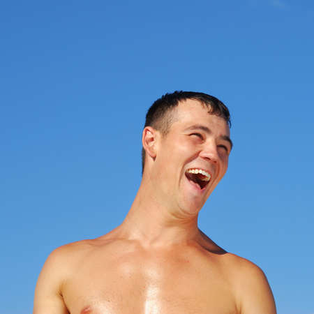 Young adult enjoying  after running trainingの写真素材