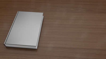 Notebook or Book, mockup template, on an office tableの写真素材