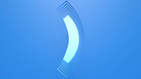A 3D mathematical sign in light blue color with a dark blue background. Layered design.の写真素材