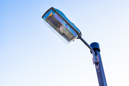 lamp post electricity industryの写真素材