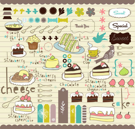 party card stickers and tagsのイラスト素材