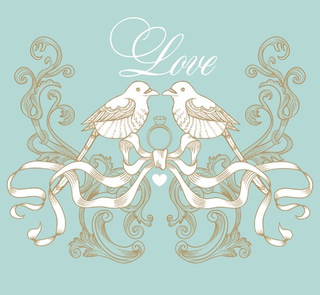 wedding cardのイラスト素材