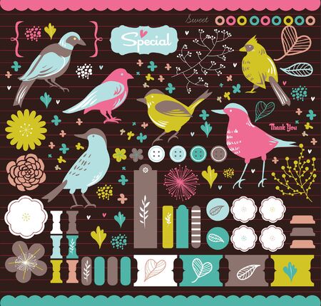 best bookmark tags and srcapbook elementsのイラスト素材