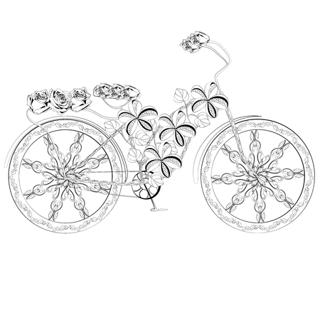fantasy abstract bicycleのイラスト素材