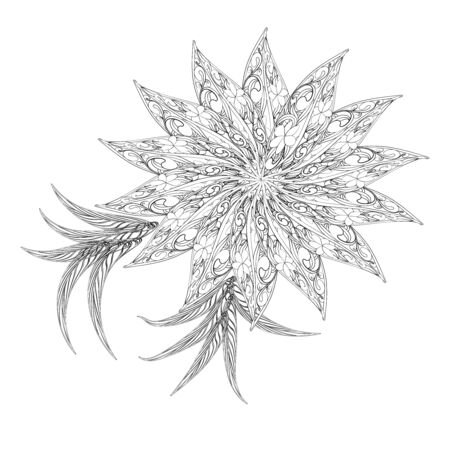 fantasy abstract picture for coloring bookのイラスト素材