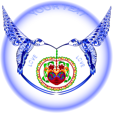 fantasy abstract heartのイラスト素材