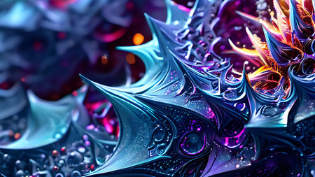 Abstract fractal. Fractal art background for creative design. Decoration for wallpaper, desktop, poster, cover booklet. Print for clothes, t-shirt. generated by AIの素材