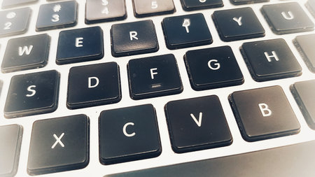 Close up of a laptop keyboard