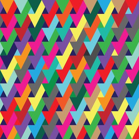 vector illustration.colorful abstract geometric seamless repeat pattern.optical illusion.のイラスト素材
