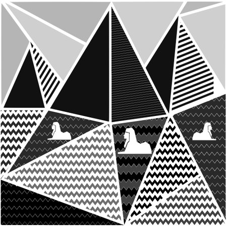 vector background for the three pyramids Suitable for walls, posters, and historical exhibitions interested in the ancient Egyptian civilization, designed in a modern and elegantのイラスト素材