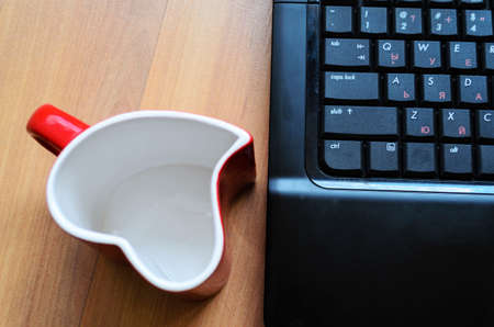 Love internet concept heart glassの写真素材