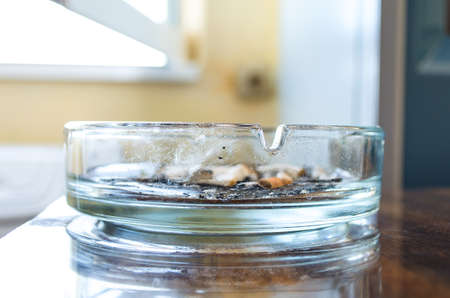 Ashtray Full of Cigarettes burntの写真素材