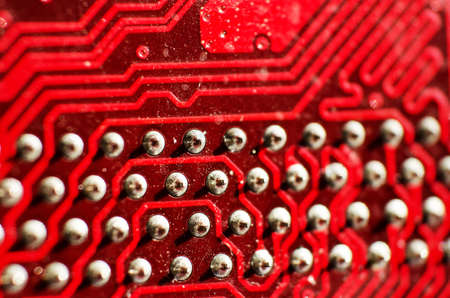 Dirty Circuit board digital highways with dustの写真素材