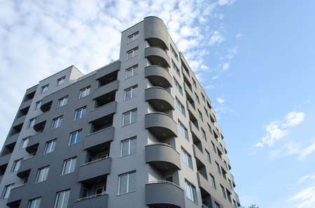 Exterior of residential building sunrise viewの写真素材