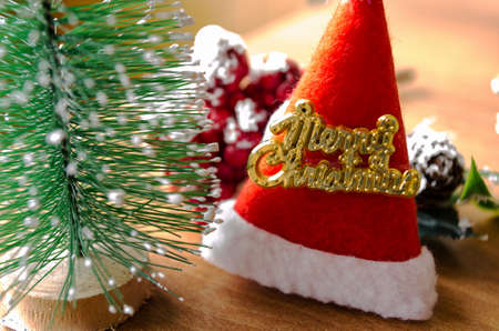 Design a Christmas greeting card with Christmas Decorationsの写真素材