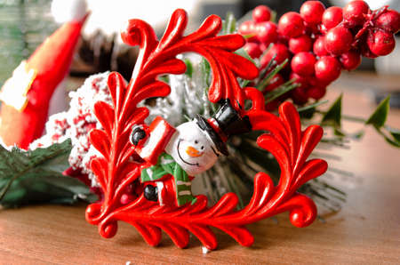 Design a Christmas greeting card with Christmas Decorations