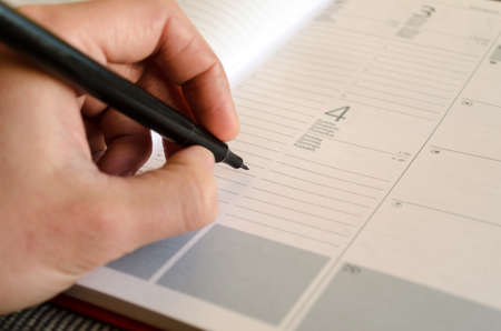 White notepad and ink penの写真素材