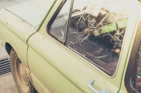 Retro car fragment - Processed with Classic presetの写真素材