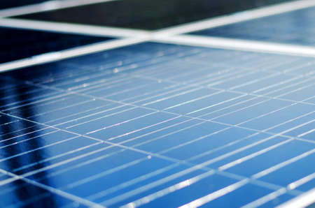 Detail of a photovoltaic panel for renewable electric production