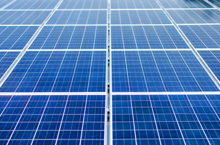 Detail of a photovoltaic panel for renewable electric productionの写真素材