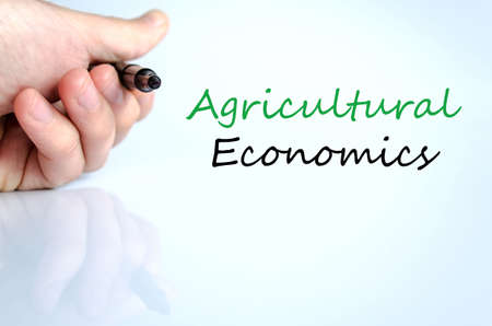 Agricultural economics text concept isolated over white backgroundの写真素材