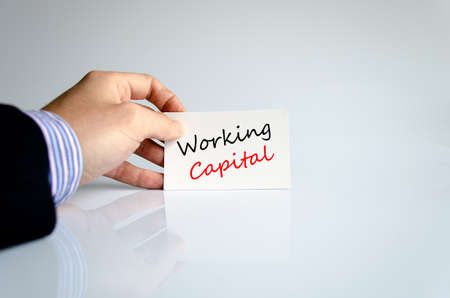 Working capital text concept isolated over white backgroundの写真素材