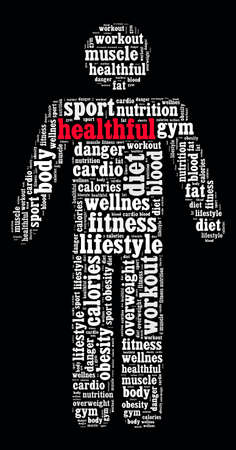 Word cloud related to health lifeの写真素材
