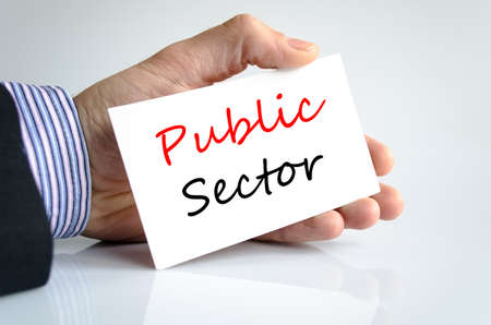 Public sector text concept isolated over white backgroundの写真素材