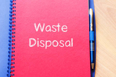 Waste disposal text concept write on notebookの写真素材