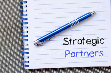 Strategic partners text concept write on notebookの写真素材