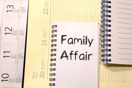 Family affair text concept write on notebookの写真素材