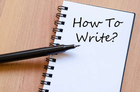 How to write text concept write on notebookの写真素材