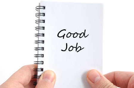 Good job text concept isolated over white backgroundの写真素材