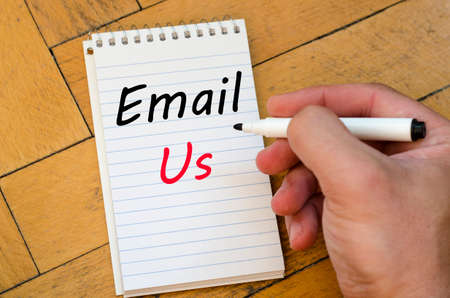 Email us text concept write on notebookの写真素材
