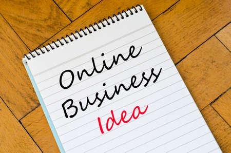 Online business idea text concept write on notebookの写真素材