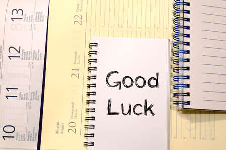 Good luck text concept write on notebookの写真素材