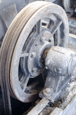 Abandoned elevator cable controlの写真素材