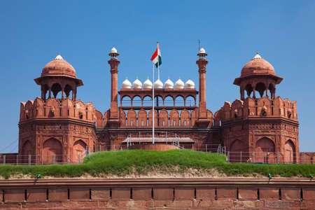 Red Fort in Delhi. UNESCO world Heritage Site, the Red Fort is an iconic symbol of India. Delhi, India.のeditorial素材