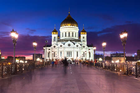 Orthodox Cathedral of Christ the Savior, Moscow, Russia on October 12, 2013.のeditorial素材